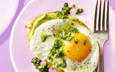Herb Avocado Toast with Fried Egg